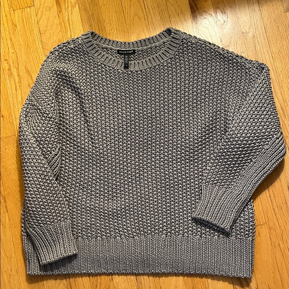 Eileen Fisher Gray Crew Neck Sweater